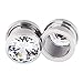 Longbeauty Pair Stainless Steel Cubic Zirconia Screw Stretcher Plugs 5/8