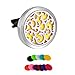 HooAMI Vine Wing Car Air Freshener Aromatherapy Essential Oil Diffuser - 316L Stainless Steel Locket with Vent Clip