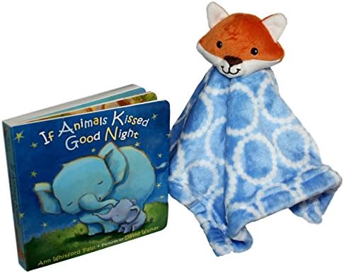 Hudson Baby Fox Plush Security Blanket with the best-seller baby book “If Animals Kissed Goodnight”. This Combination provides a truly unique story-time experience and is perfect as a baby shower gift