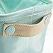 mDesign Baby Nursery Organizer Storage Bin for Towels, Books, Diapers, Wipes - Vegan Patent Leather, Mint/Gold