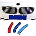 VANJING M-Colored Stripe Grille Insert Trims for 2011-2013 BMW F10 5 Series 528i 535i 550i Kidney Grills