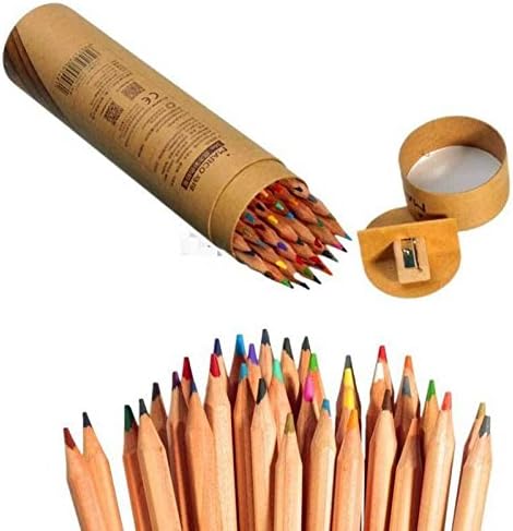 Marco 36 Colors Pastel Pencils Set Drawing Writing Sketching + Sharpener