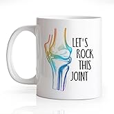 Gkodw Let's Rock This Joint Funny 11oz Double-Sided Ceramic Mug, Chiropractor Coffee Mug for Men Women, Physical Therapy DPT Grad Gifts, Orthopedic Surgeon Cup, Chiropractor Gifts for Coworker Friend