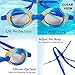 Splaqua Kids Swim Goggles for Boys and Girls - Adjustable Straps, Silicone Eye Seal, UV Protection and Anti Fog Lenses Swimming Goggle - Blue Tie Dye