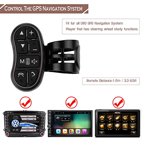 ALLOMN Universal Car DVD GPS Player Steering Wheel Wireless Remote Controller with Audio Volume Bluetooth Switch for DVD Player GPS Navigation System