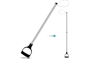 RTFLYKAY 60"-99" Extra Long Animal Catch Pole,Wildlife Control Tool,Noose Holder Net Kit,Automatic Locking,for Dogs Feral Cat Raccoons Fox Coyote Lizards,Stainless Steel,for Animal Control and Rescue (2.5m)