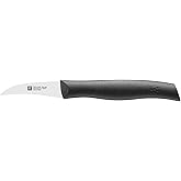 ZWILLING Twin Grip Premium Stainless Steel Curved Pairing Peeling Knife 2.25 Inches- Black, Ultra Sharp Forged Blade, Dishwas