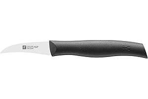 ZWILLING Twin Grip Premium Stainless Steel Curved Pairing Peeling Knife 2.25 Inches- Black, Ultra Sharp Forged Blade, Dishwas