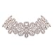 XY Fancy Women Fashion Jewelry Full Rhinestone Flower Choker Necklace Charming Clavicle Chain Gold