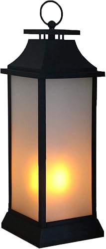 Tronje 55cm Led Laterne Mit 4h Timer Feuer Lampe Mit Lodernden Flammen Deko Leuchte Kabellos Amazon De Beleuchtung Led Licht Laterne