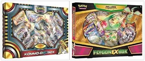 Pokemon Trading Card Game Kommo-O GX Box and Flygon EX Collection Box Bundle, 1 of Each