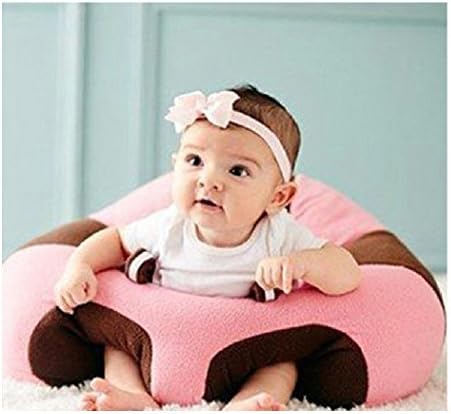 babybooper BABY SEATS SOFA FEEDING CHAIR CHILDREN HIGH CHAIRS PUFF SEAT BEDDING INFANT NEST BEANBAG INFLATABLE ARMCHAIR FOR KID CUSHION SIT (C Pink)