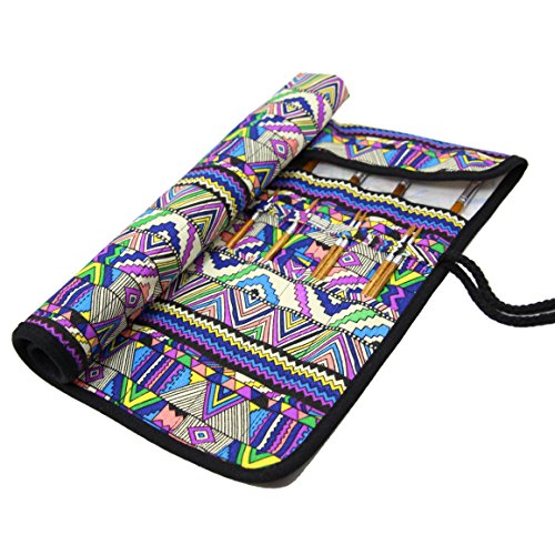 4 Pockets+Brushes+Holder+Canvas+Bohemia