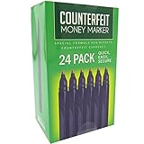 Counterfeit Pens - Money Detector Markers - Detects Fake Counterfeit Bills (24pack)