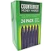 Counterfeit Pens - Money Detector Markers - Detects Fake Counterfeit Bills (24pack)