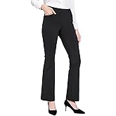 baleaf Women's Yoga Dress Pants Stretchy Work Slacks Business Casual Straight Leg/Bootcut Pull on Trousers w 4 Pockets