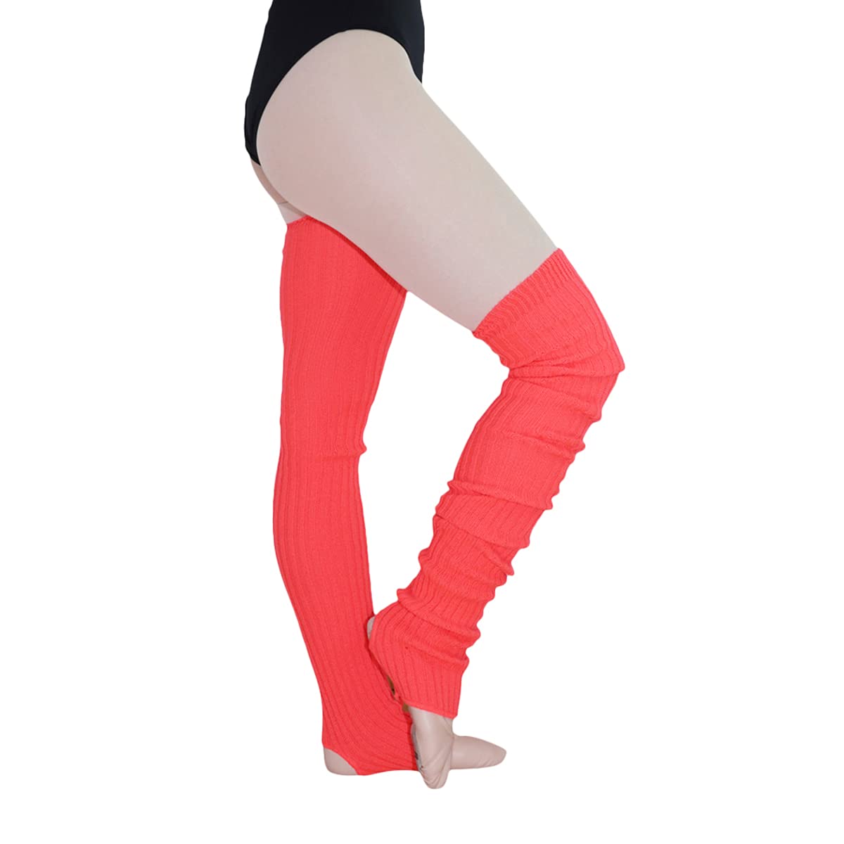 Intermezzo Girls' Leg Warmers 2020 Maxical - Colour: Neon Orange (031) - Length: 80 cm