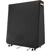 EVRBUL Ping Pong Table Cover Outdoor Waterproof Folding Table Tennis Cover Heavy Duty Sunproof Windproof for Universal 9 x 5 FT Foldable Tables with Storage Bag