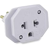 Adaptador Para Tomada Universal 2Pinos+T 10A Bivolt Branco, Force Line, 4313