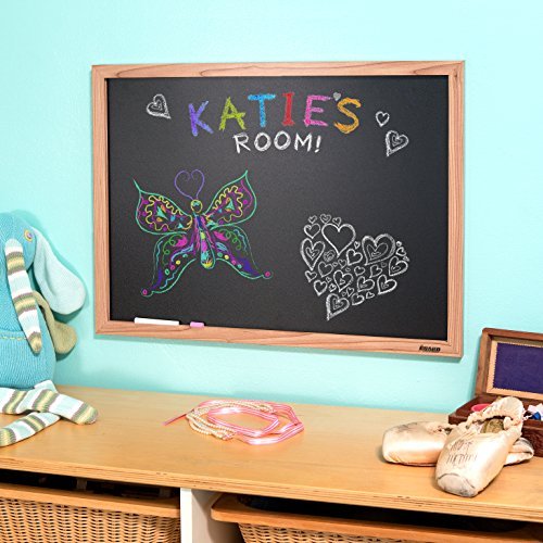 Board Dudes 17" x 23" Chalk Board with Oak Style Frame (CXM80) (Pack of 3)
