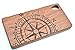 VolksRose SONY Xperia Z5 Wooden Case - Rosewood Compass - Premium Quality Natural Bamboo / Wood Cover with Free Screen Protector for Your Smartphone