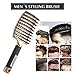 FIXBODY Boar Bristle Hair Brush - Curved & Vented & Oversize Design Detangling Hair Brush for Women Long, Thick, Curly and Tangled Hair Blow Dryer Brush (Gold)