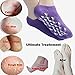 AYAOQIANG Moisturizing Gel Spa Socks for Moisturize Soften Repair Cracked Skin-2Pair(Green + Purple)