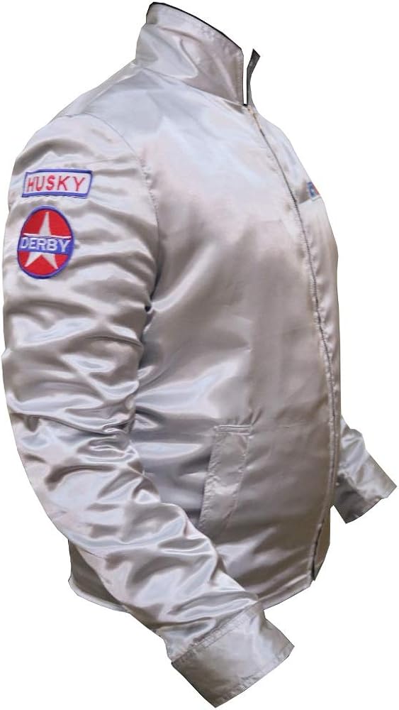 Death Proof Kurt Stuntman Mike Russell Silver Satin Jacket Xxs 3xl At Amazon Men S Clothing Store