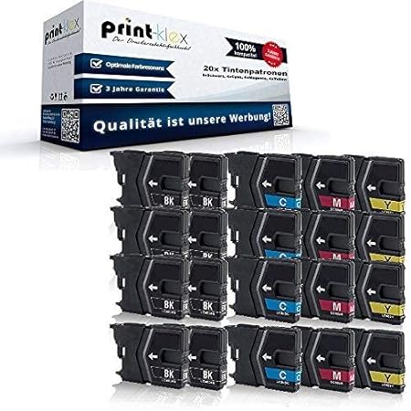 20x XL Tintenpatronen Sparset für Brother DCP J125 DCP J315W DCP J515W MFC J220 MFC J265W MFC J410 MFC J415W LC-985BK LC-985C