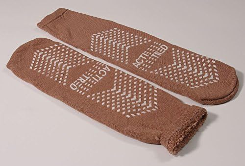 99945 Acti Tred Double Sided Tread Patient Slipper, Large, Beige, Pack of 48