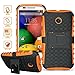 ElBolt Armor Grenade Kickstand Hard Gel Case with Ultra-Sensitive Stylus Pen and Screen Protector for Motorola E