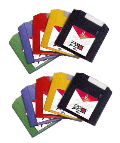 Iomega 100MB Multi-Colored Zip Disk 10 Pack