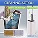 MAGIC FLAT MOP AND BUCKET SYSTEM by Cleantec - 360 Degree Swivel Head, 1.32 Gallon Tank, Self-Cleaning, Great for Wet-Dry Cleaning, Safe on all Surfaces, Telescopic Wand, Compact Storage, Carry Handle