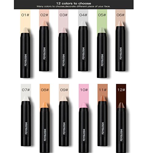Hunputa Pro Highlight Cream Face Eye Foundation Concealer Pen Stick Pencil Makeup Tool (D)