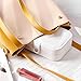 Tasybox Jewelry Travel Organizer Small Jewelry Box Leather Women Girls Traveling Jewelries Case and Portable Jewellery and Accessories Storage Holder, White