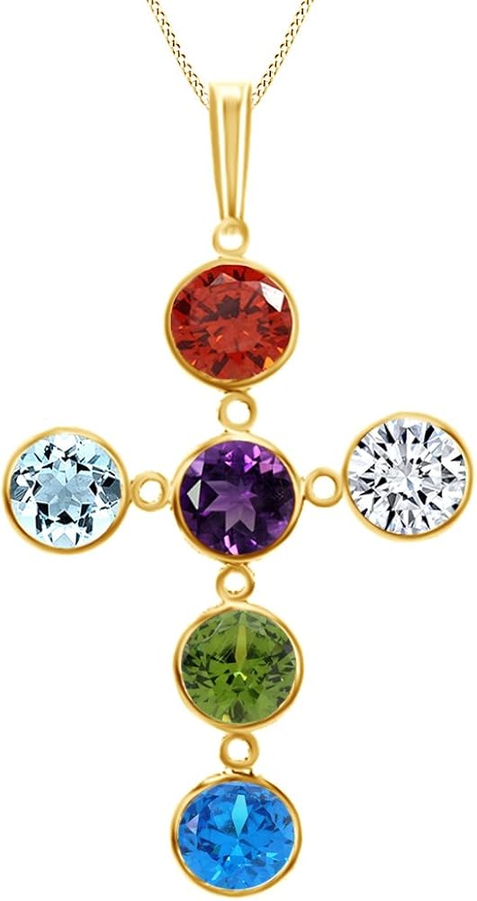 color stone mother's necklace