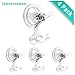 LUXEAR Suction Hook Shower Hooks Suction Razor Hooks for Shower Strong Suction Power Bathroom Towel Hooks for Livingroom Kitchen No Mark Waterproof Oilproof Kitchen Wall Hanger (4 pcs Transparent)