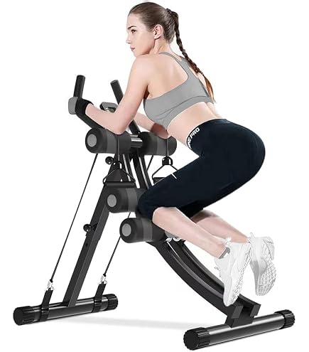 Qorkhogr Machine Abdominale LCD – 5 Hauteurs, 3 Inclinaisons, Rembourrage Mousse, Pliable