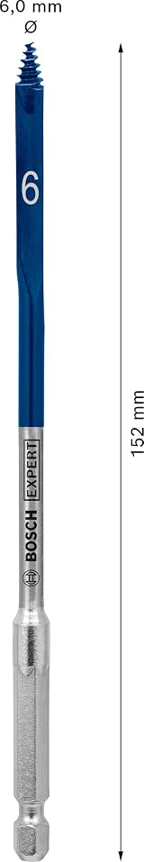 Bosch EXPERT Self Cut Speed Spade Drill Bit 6 mm Hex Shank view 3