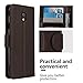 Leather Wallet Phone Case for Samsung Galaxy J7 2018, LOKAKA Folding Flip Cases Protective Cover Strong Magnetic Closure with Card Slots Kickstand -Brown