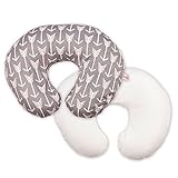 Minky Nursing Pillow Cover & Waterproof Cover | Arrow Pattern Slipcover | Extra Soft Plush Fabric | Best for Breastfeeding Moms| Fits Snug on Infant Nursing Pillow| 2 Pack Gift for Baby Boy or Girl