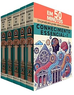 Livro Biblioteca Conhecimento Essencial em 50 Minutos 1 - BOX COM 5 LIVROS: Uma Coleção projetada para aqueles que buscam expandir seus horizontes de maneira rápida e eficiente