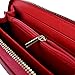 ECOMBOS Women Long Wallet leather Zipper Around Print Morning Glory Red