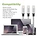 Ulimag, 4Pack 3FT 6FT 10FT 10FT Nylon Braided 8 Pin Cable Compatible with Phone X, 8,7,6,5 (Grey White)