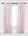 Bacati - Single Light Filtering Curtain Panel Elephants Pink/Grey
