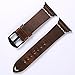 Carty Oil Wax Leather Strap Smart Watchband Compatible with Apple Watch Band Iwatch Bands 38mm Mens Series 3/2/1 Retro Brown