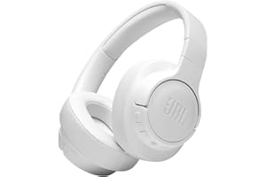 JBL Tune 710BT Wireless Over-Ear Bluetooth Headphones with Microphone, 50H Battery, Hands-Free Calls, Portable (White), Medium