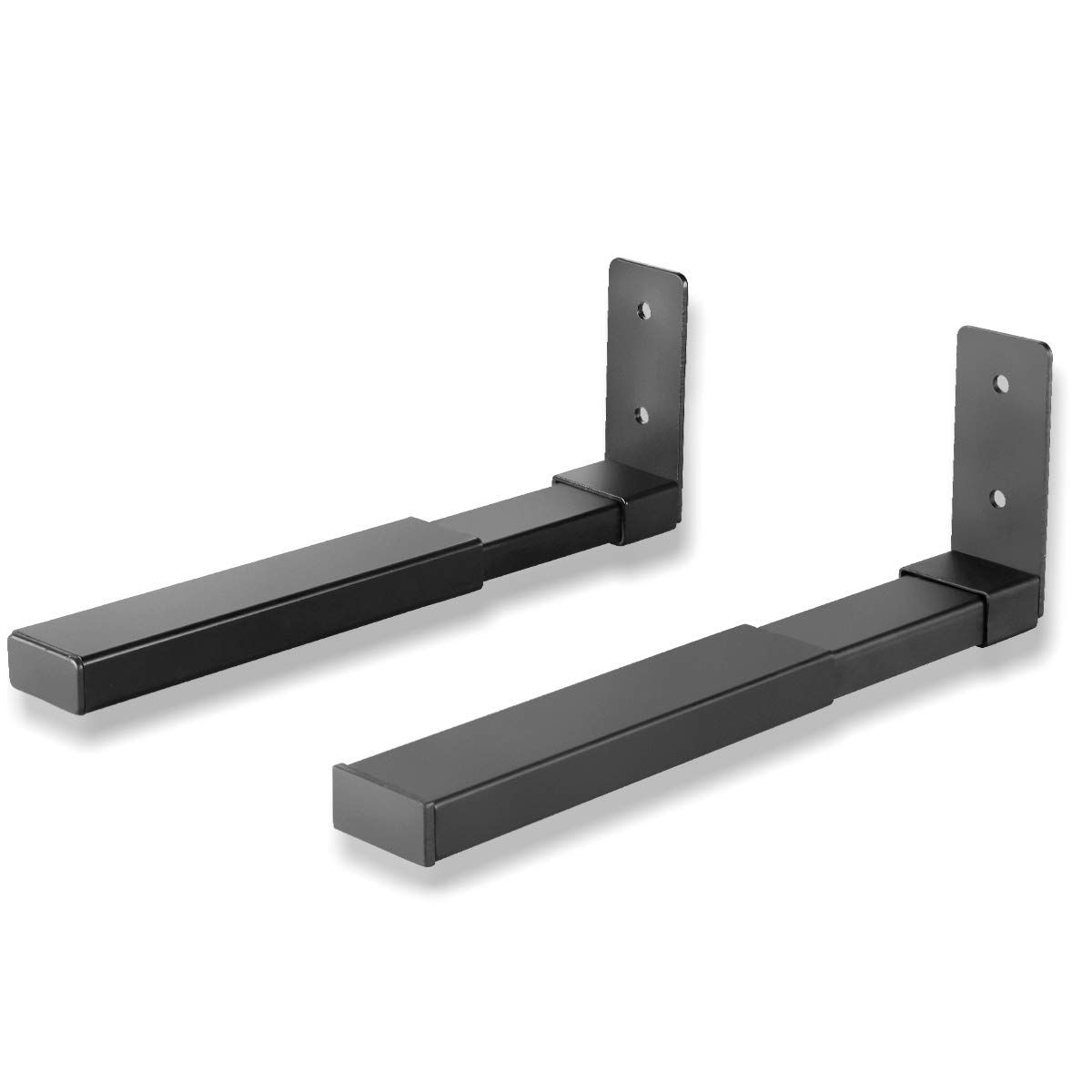 Suptek SPLK201 Wall Mount for Soundbar and Speaker - 1 Pair of Brackets - Double Speaker - For Heavy Central Channel - SPLK201 - Black