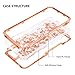 iPhone 8 Plus Case, HianDier Clear Glitter iPhone 7/8 Plus Protective Gel Case Pearl Foil Embedded Cute Case Shock Absorption Bumper Soft TPU Cover Case for iPhone 7 Plus & 8 Plus - Rose Gold