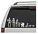 Crazy Bonez Skeleton Family Window Decals